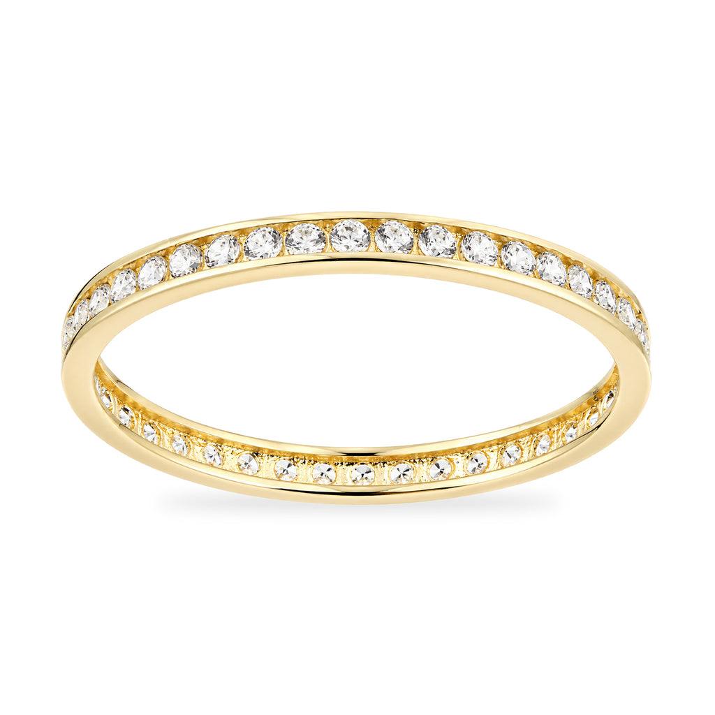 9ct Yellow Gold Cubic Zirconia Full Eternity Ring