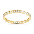 9ct Yellow Gold Cubic Zirconia Full Eternity Ring