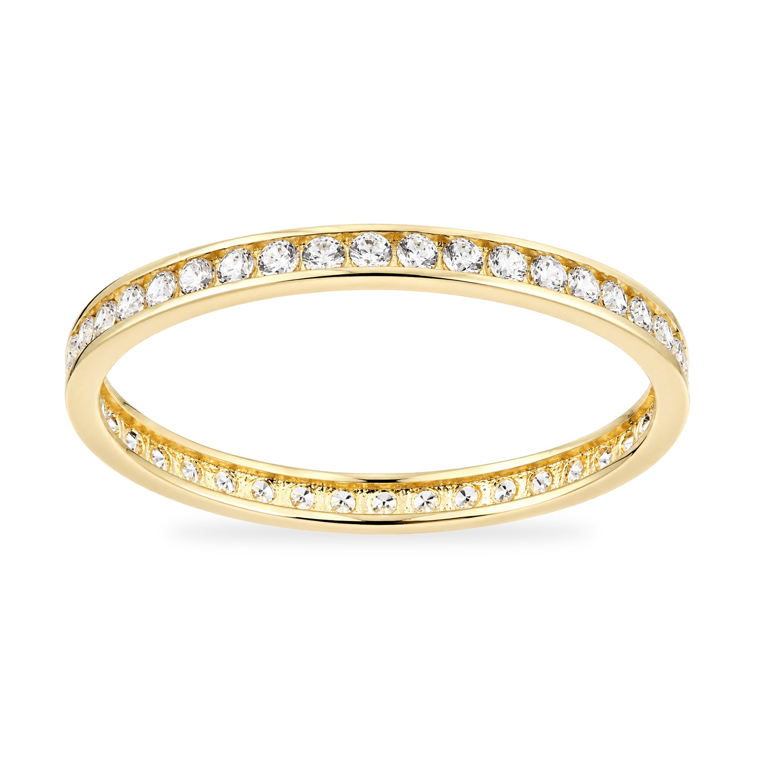 9ct Yellow Gold Cubic Zirconia Full Eternity Ring