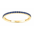 9ct Yellow Gold Blue Cubic Zirconia Ring