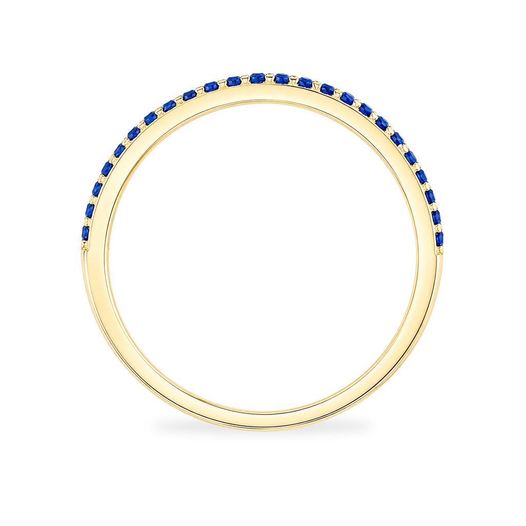 9ct Yellow Gold Blue Cubic Zirconia Ring