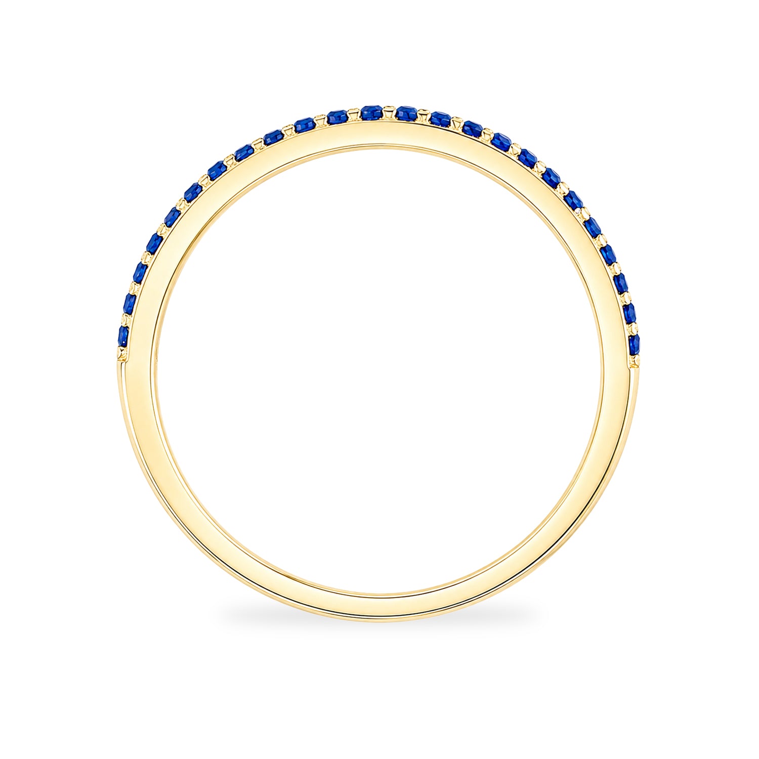 9ct Yellow Gold Blue Cubic Zirconia Ring