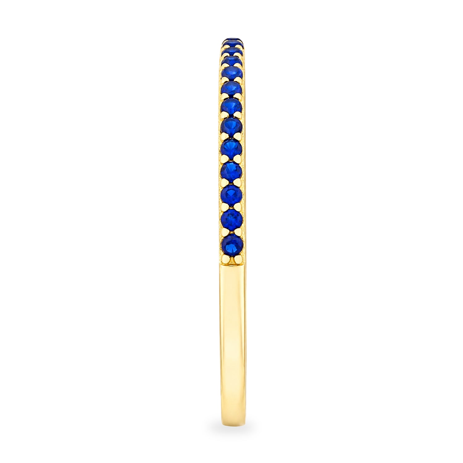 9ct Yellow Gold Blue Cubic Zirconia Ring
