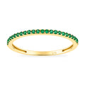 9ct Yellow Gold Green Cubic Zirconia Ring