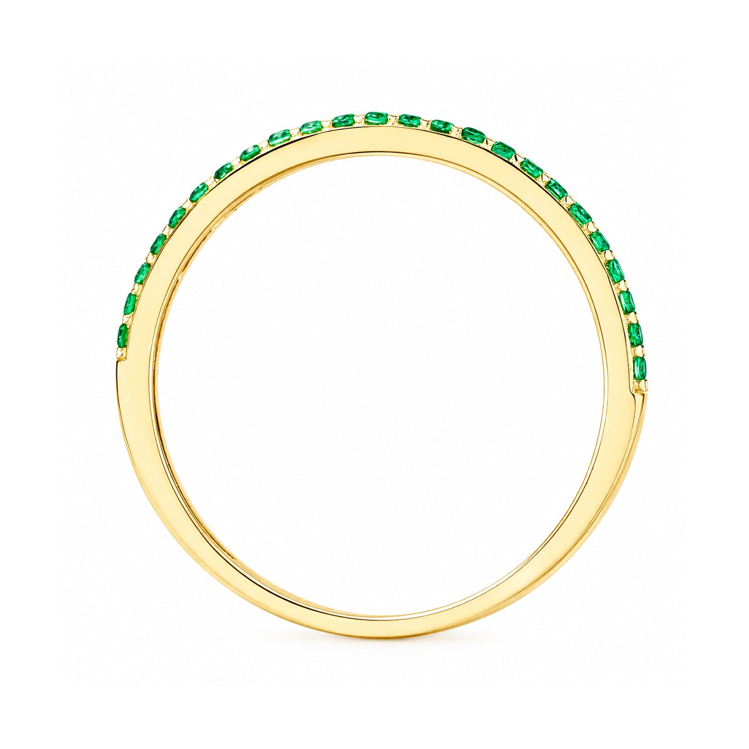 9ct Yellow Gold Green Cubic Zirconia Ring