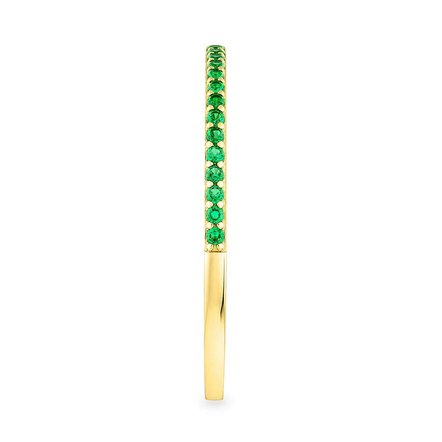 9ct Yellow Gold Green Cubic Zirconia Ring