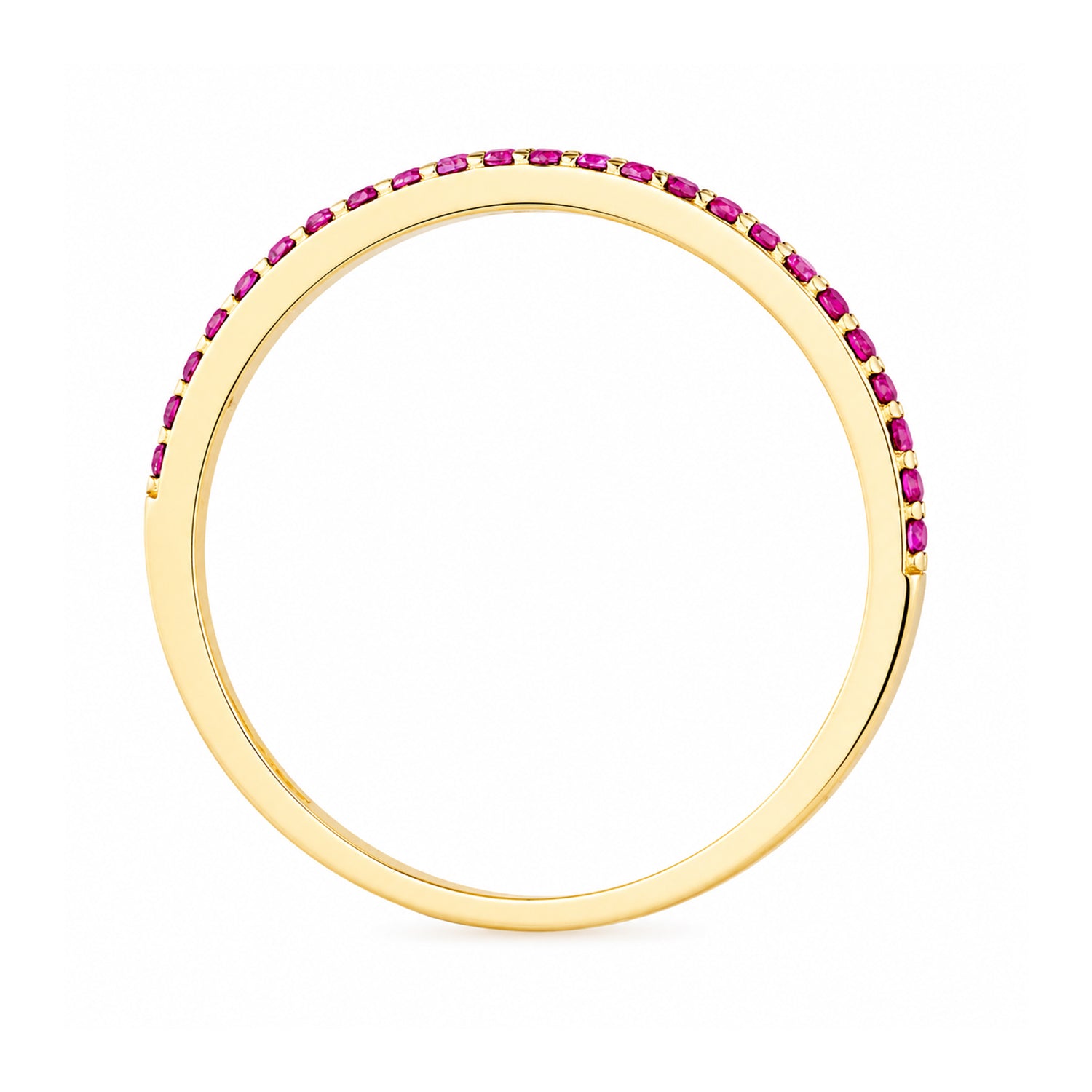 9ct Yellow Gold Red Cubic Zirconia Ring