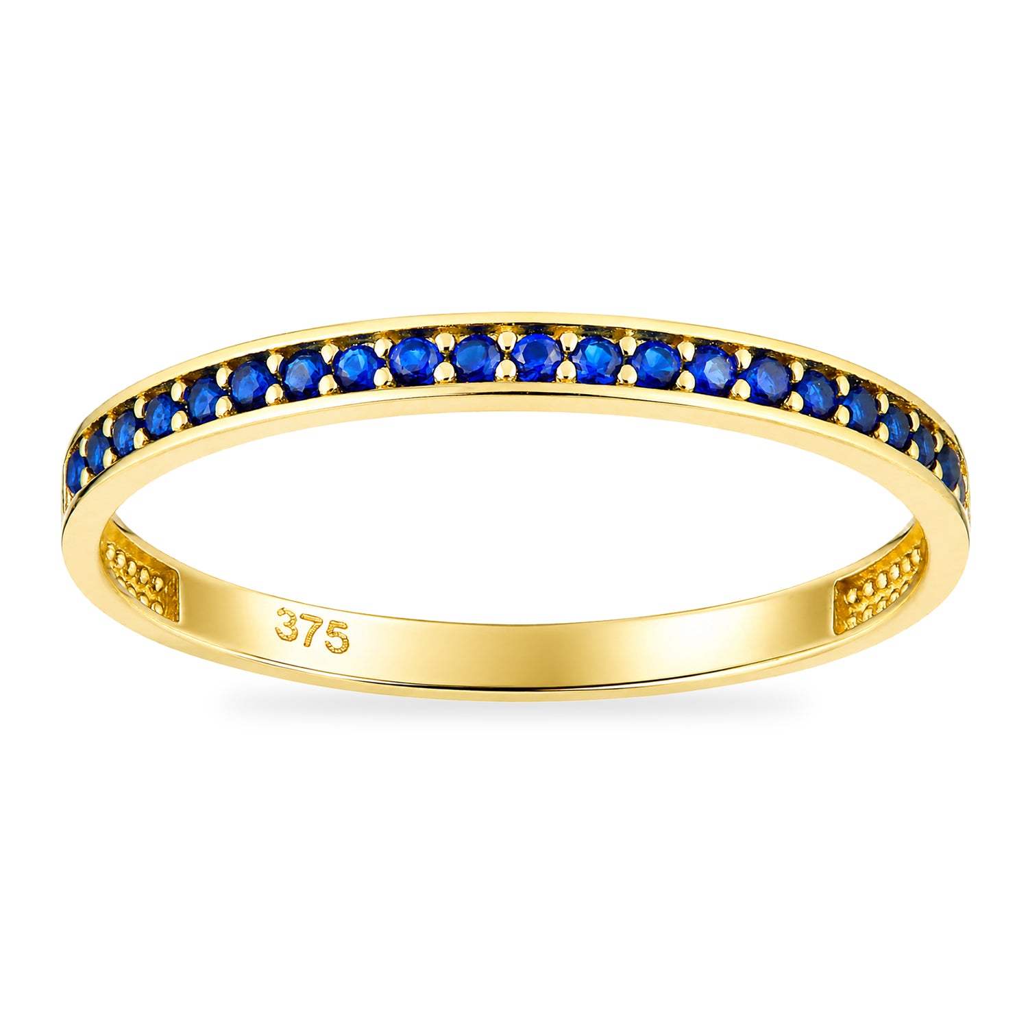 9ct Yellow Gold Sapphire Colour Eternity Band