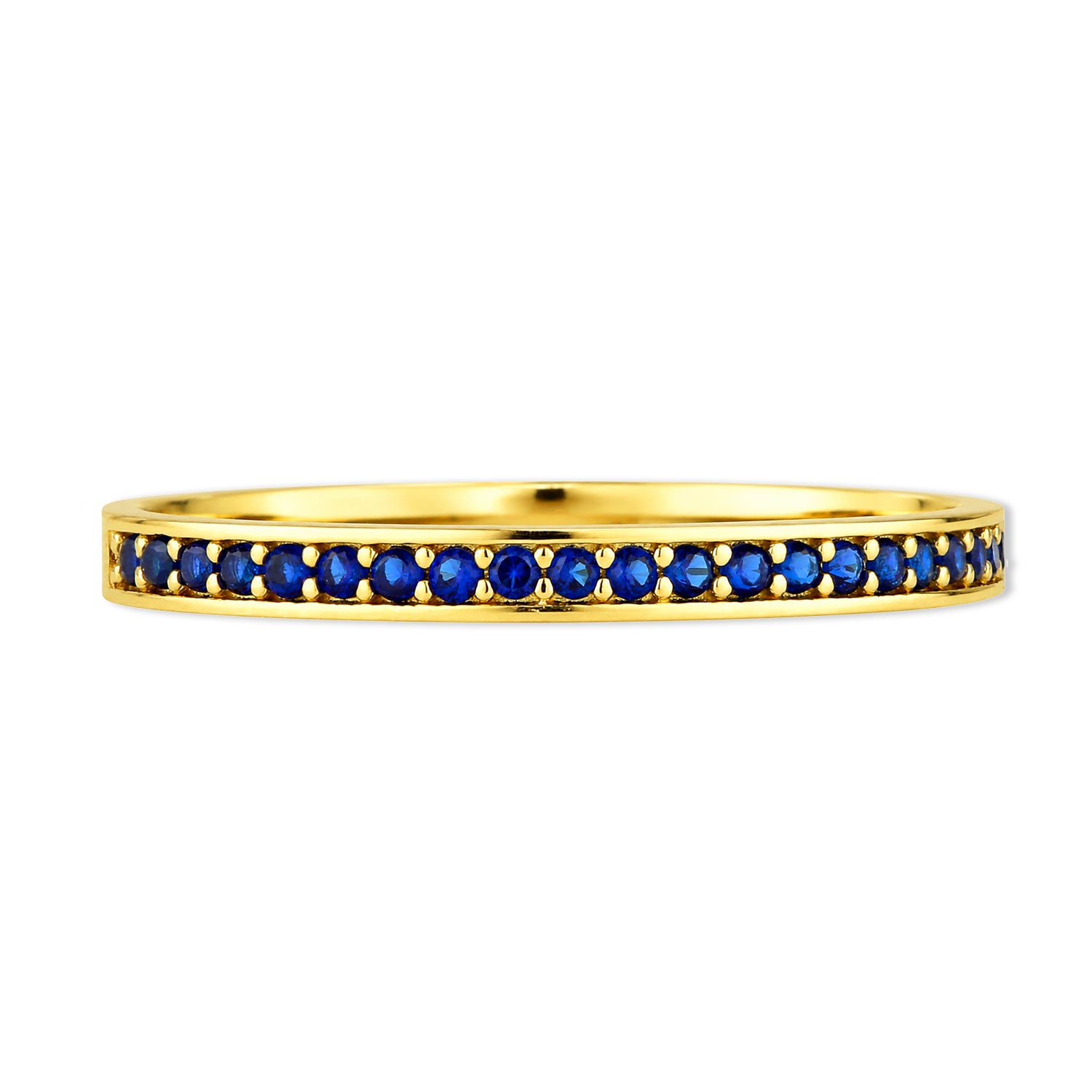 9ct Yellow Gold Sapphire Colour Eternity Band