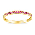 9ct Yellow Gold CZ Ruby Eternity Ring