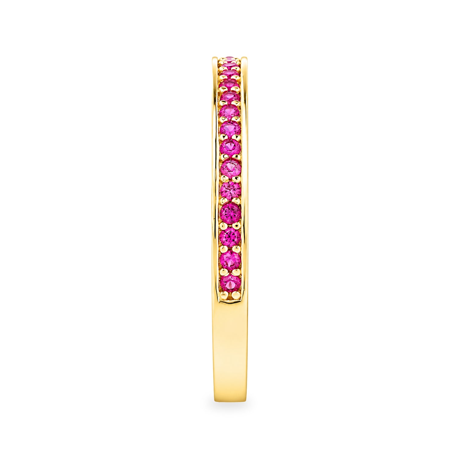 9ct Yellow Gold CZ Ruby Eternity Ring