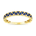 9ct Yellow Gold CZ Sapphire Lattice Band Eternity Ring