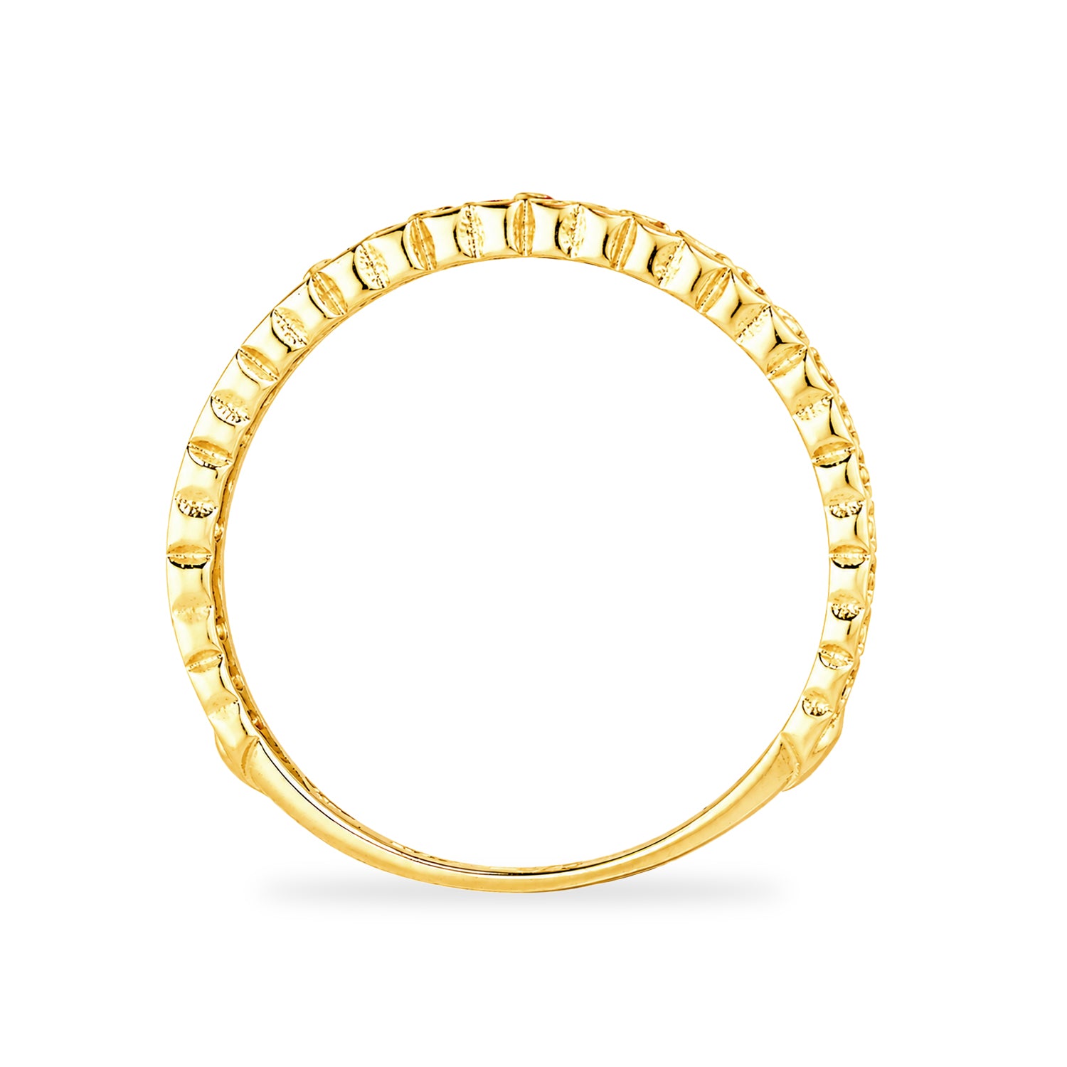 9ct Yellow Gold CZ Sapphire Lattice Band Eternity Ring