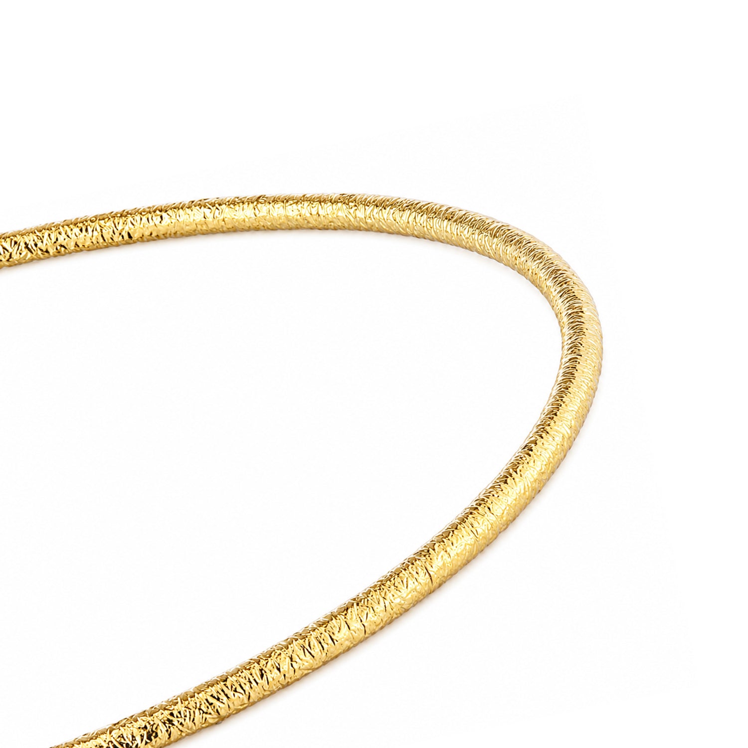 9ct Yellow Gold 6.5cm Diamond Cut Closed Bangle