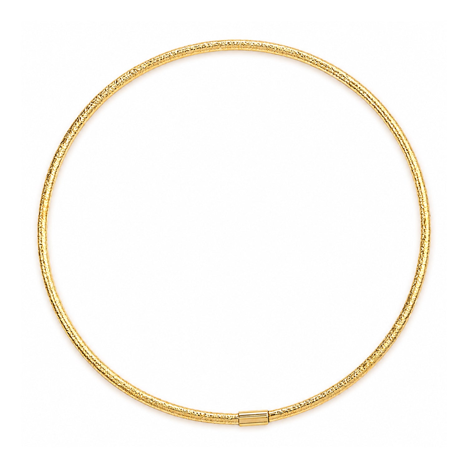 9ct Yellow Gold 6.5cm Diamond Cut Closed Bangle