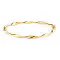 9ct Yellow Gold 6x5cm Twist Bangle