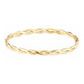 9ct Yellow Gold 6x5cm Infinity Bangle
