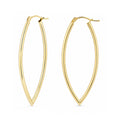 9ct Yellow Gold Oval Hoop Earrings