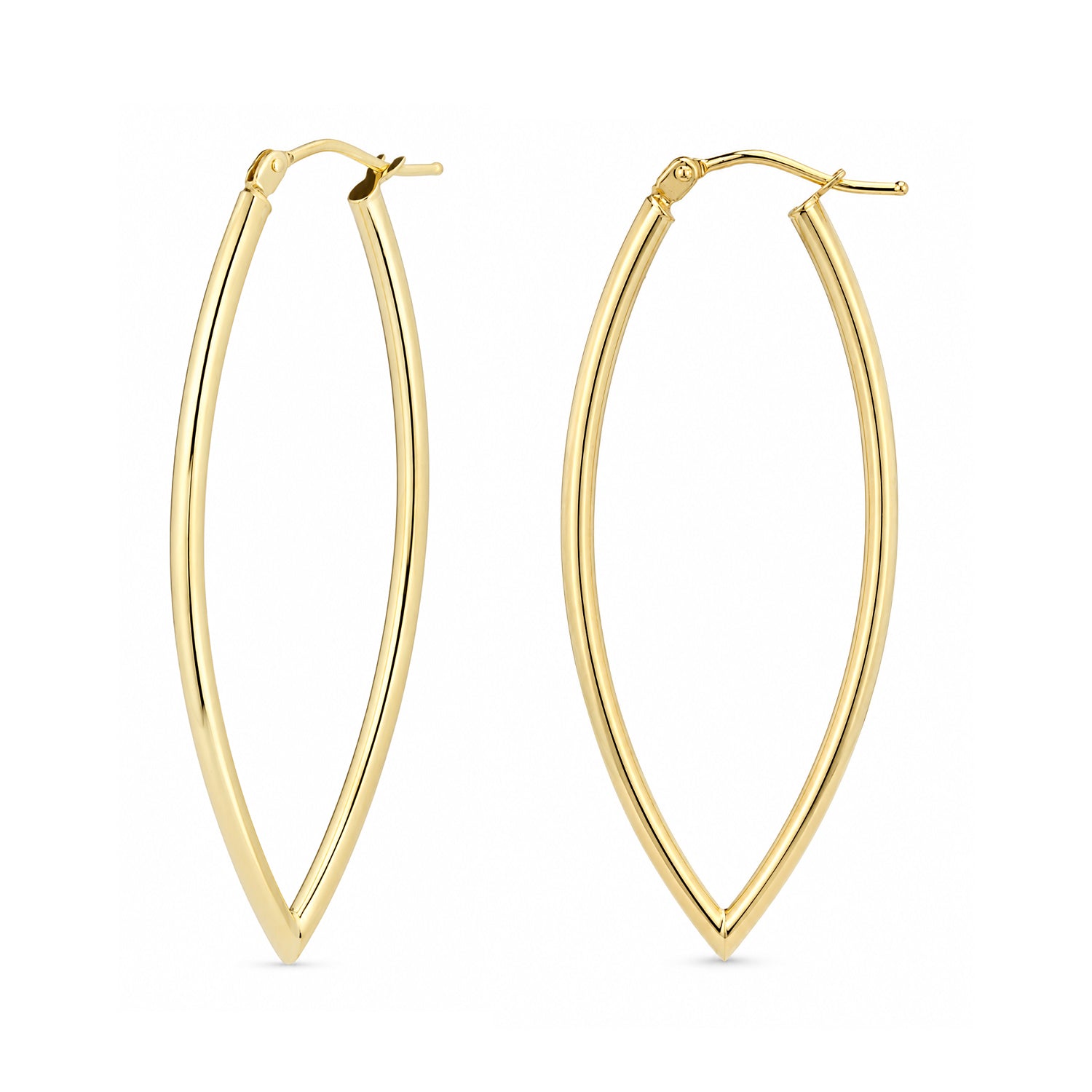 9ct Yellow Gold Oval Hoop Earrings