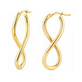 9ct Yellow Gold Infinity Hoop Earrings