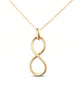 9ct Yellow Gold Infinity Pendant Necklace