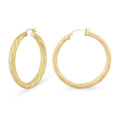 Twisted Large Hoop Earrings 9ct Gold | Prime Jewellery