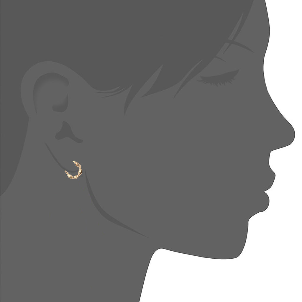 9ct Yellow Gold Twisted Hoop Earrings