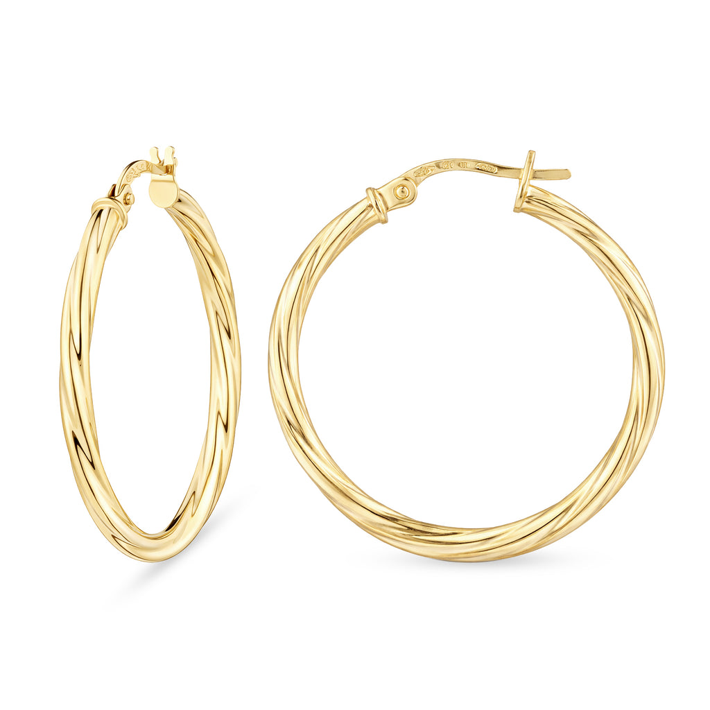 Hoop Earrings 9ct Yellow Gold | Prime Jewellery