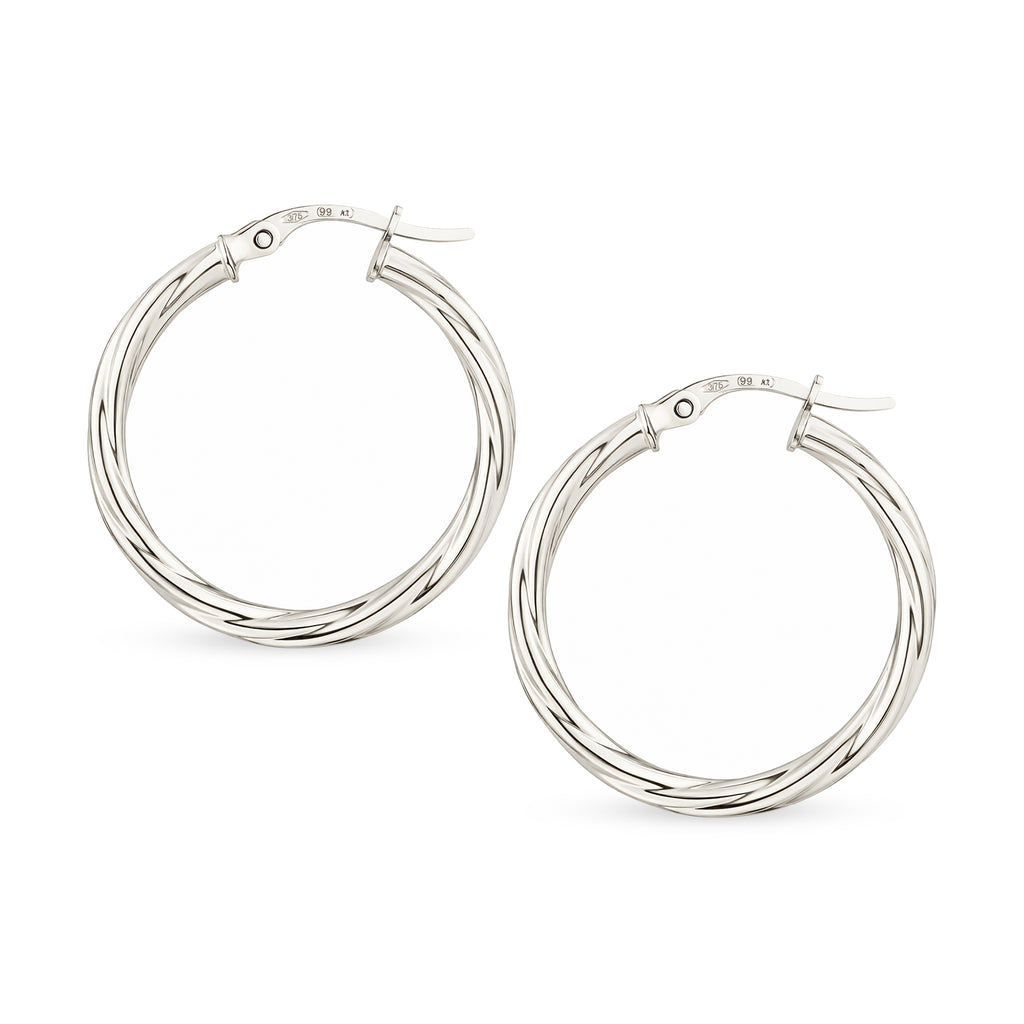 Twisted Medium Hoop - detail view | Prime Jewellery