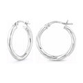 Hoop Earrings 9ct White Gold | Prime Jewellery