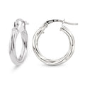 Polished Twisted Hoop Earrings 9ct Gold | Prime Jewellery