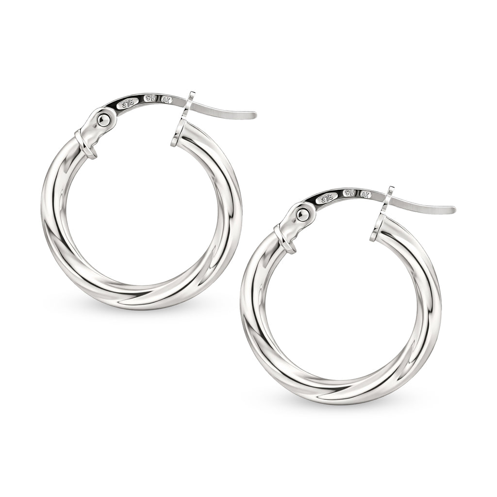 Polished Twisted Hoop - detail view | Prime Jewellery