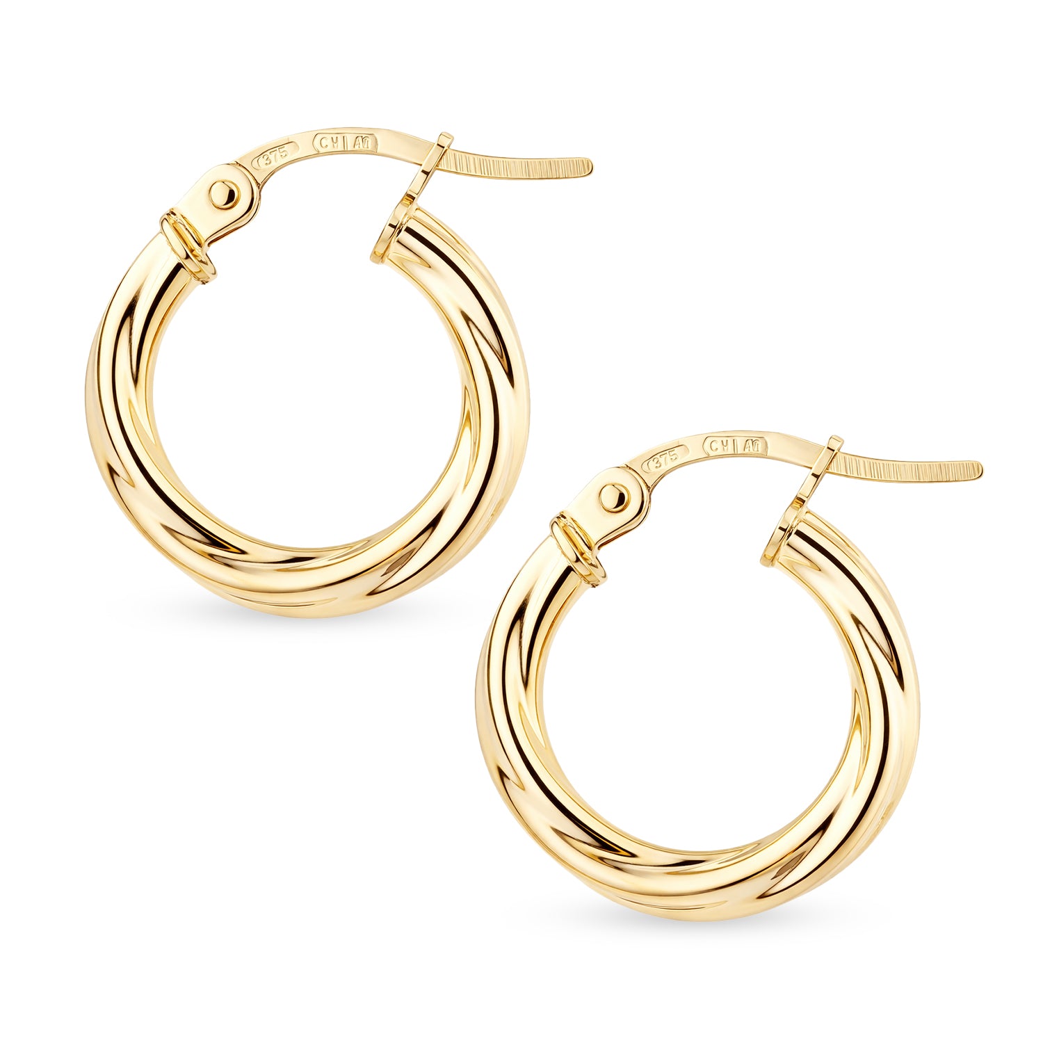 Polished Twisted Hoop - detail view | Prime Jewellery