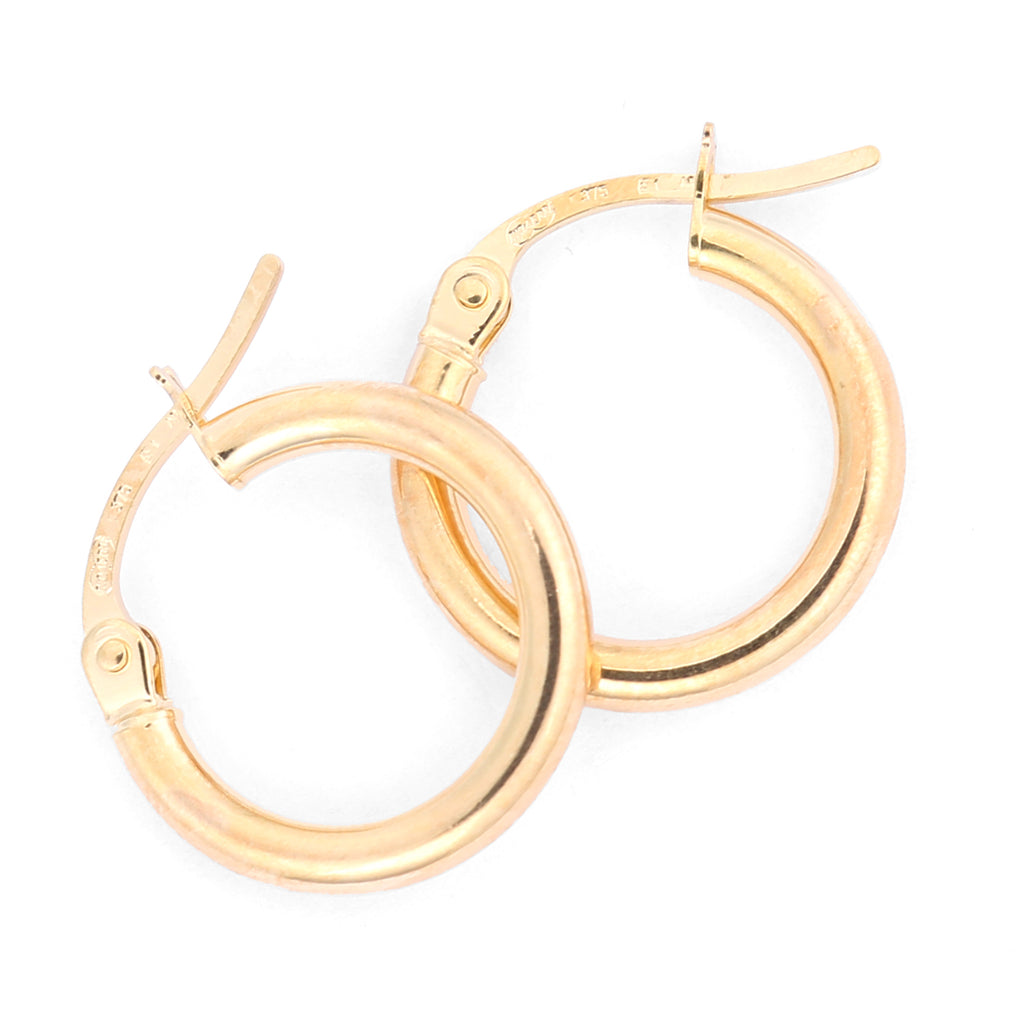 9ct Yellow Gold Ladies Hoop Earrings