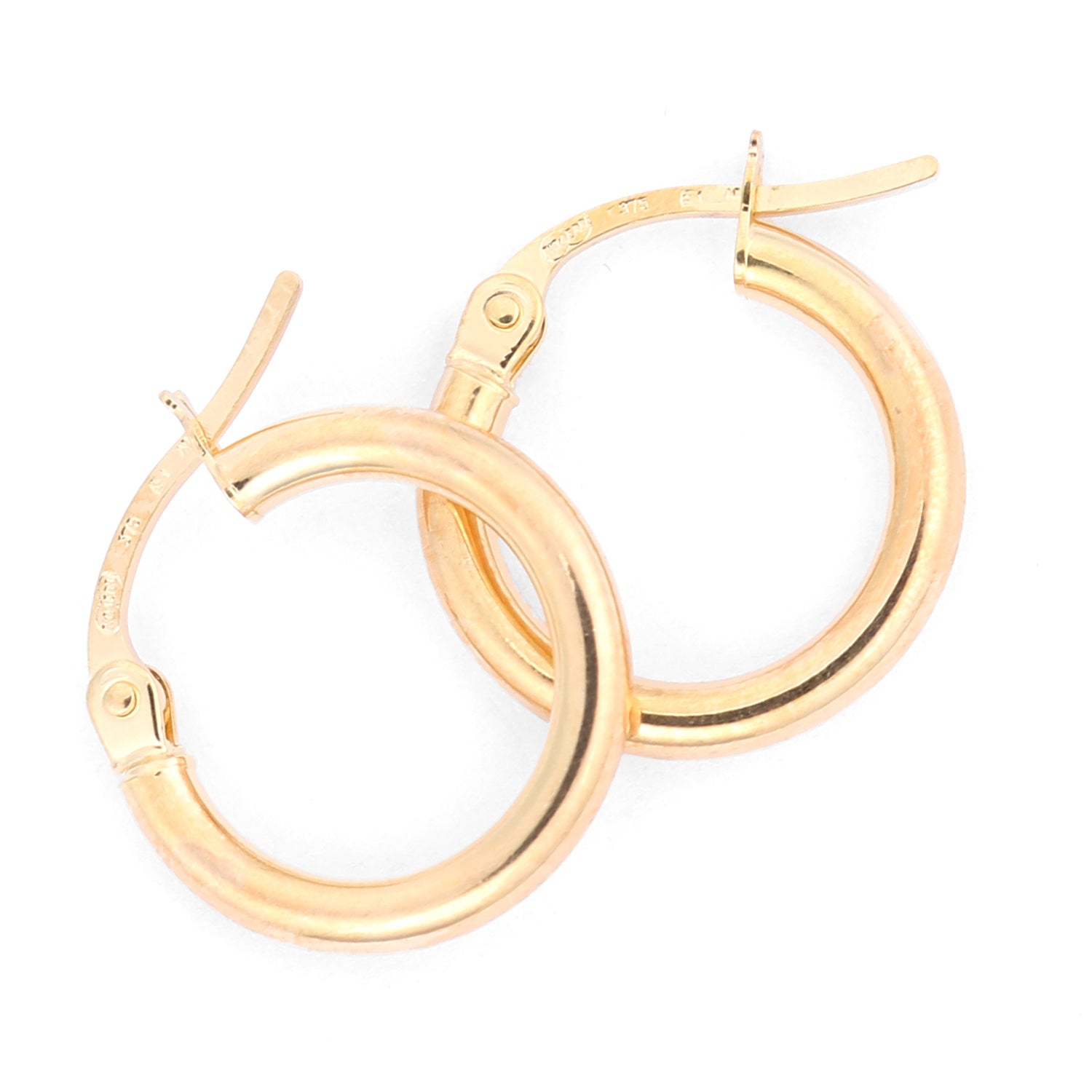 9ct Yellow Gold Ladies Hoop Earrings