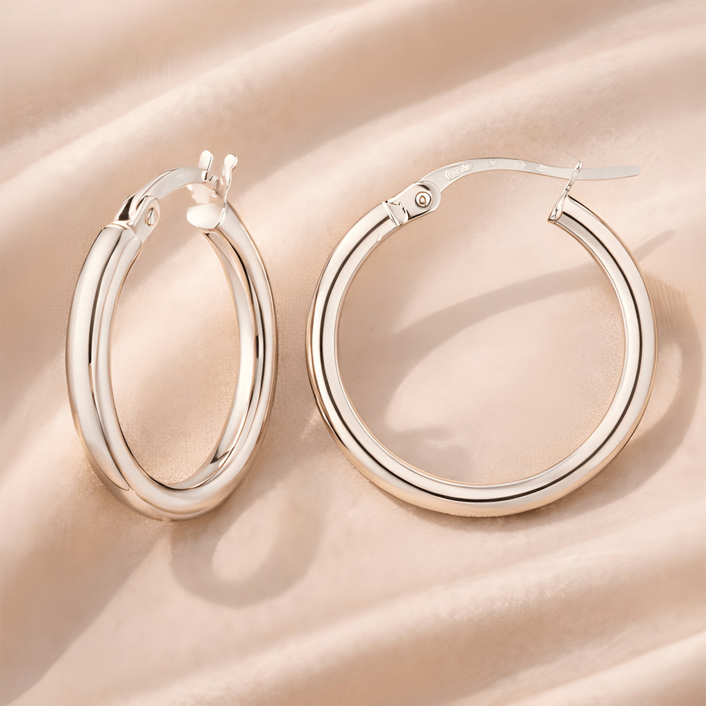 Small Hoop Earrings - detail view | Prime Jewellery