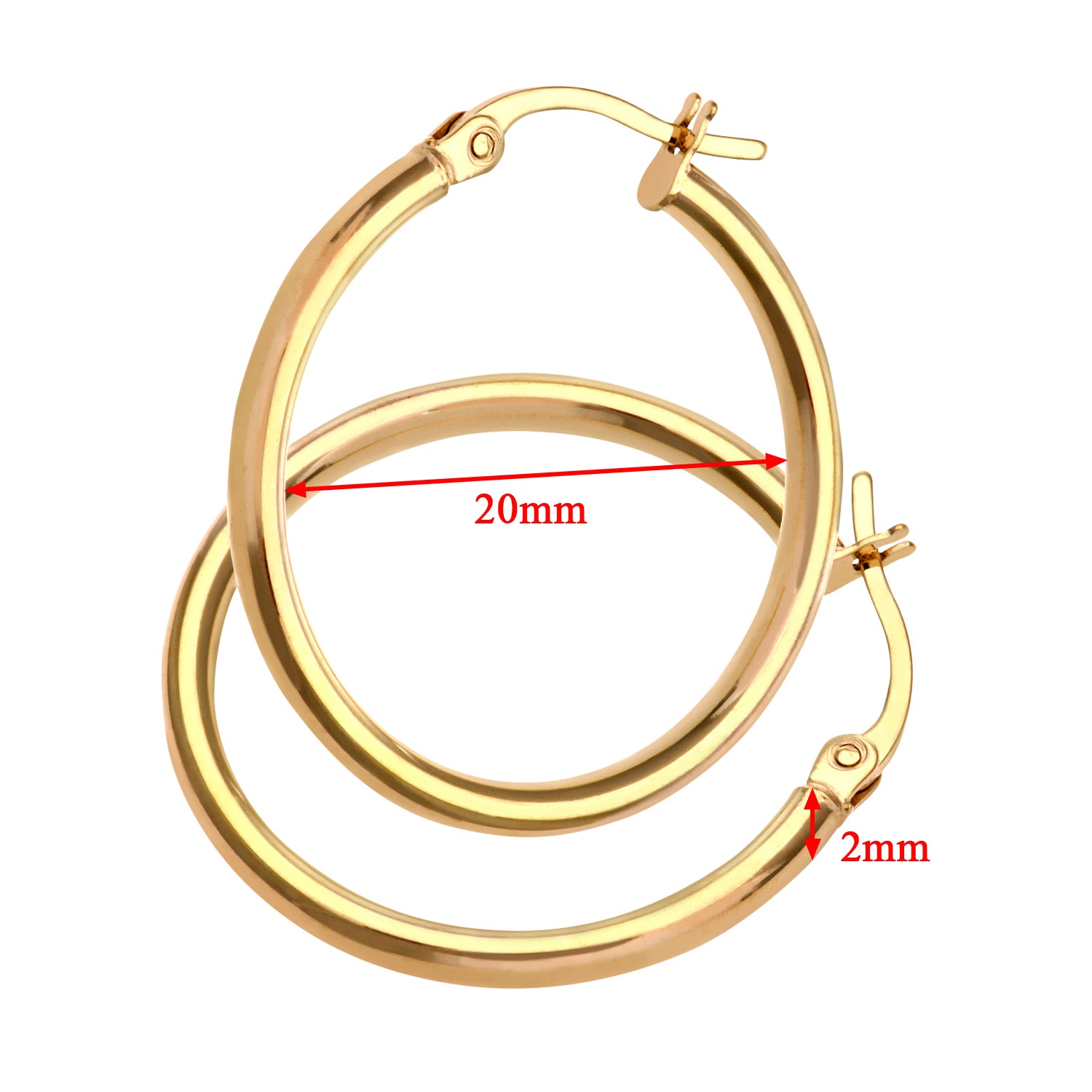 9ct Yellow Gold Hoop Earrings