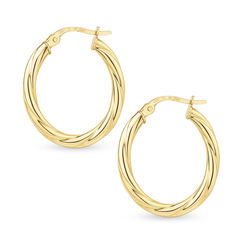 Twisted Medium Hoop - detail view | Prime Jewellery