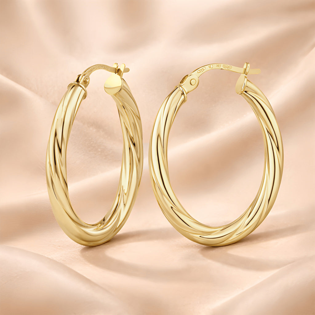 Twisted Medium Hoop - detail view | Prime Jewellery