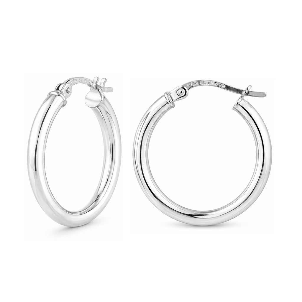 Hoop Earrings 9ct White Gold | Prime Jewellery