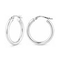 Hoop Earrings 9ct White Gold | Prime Jewellery
