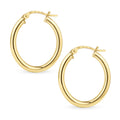 Medium Hoop Earrings 9ct Yellow Gold | Prime Jewellery