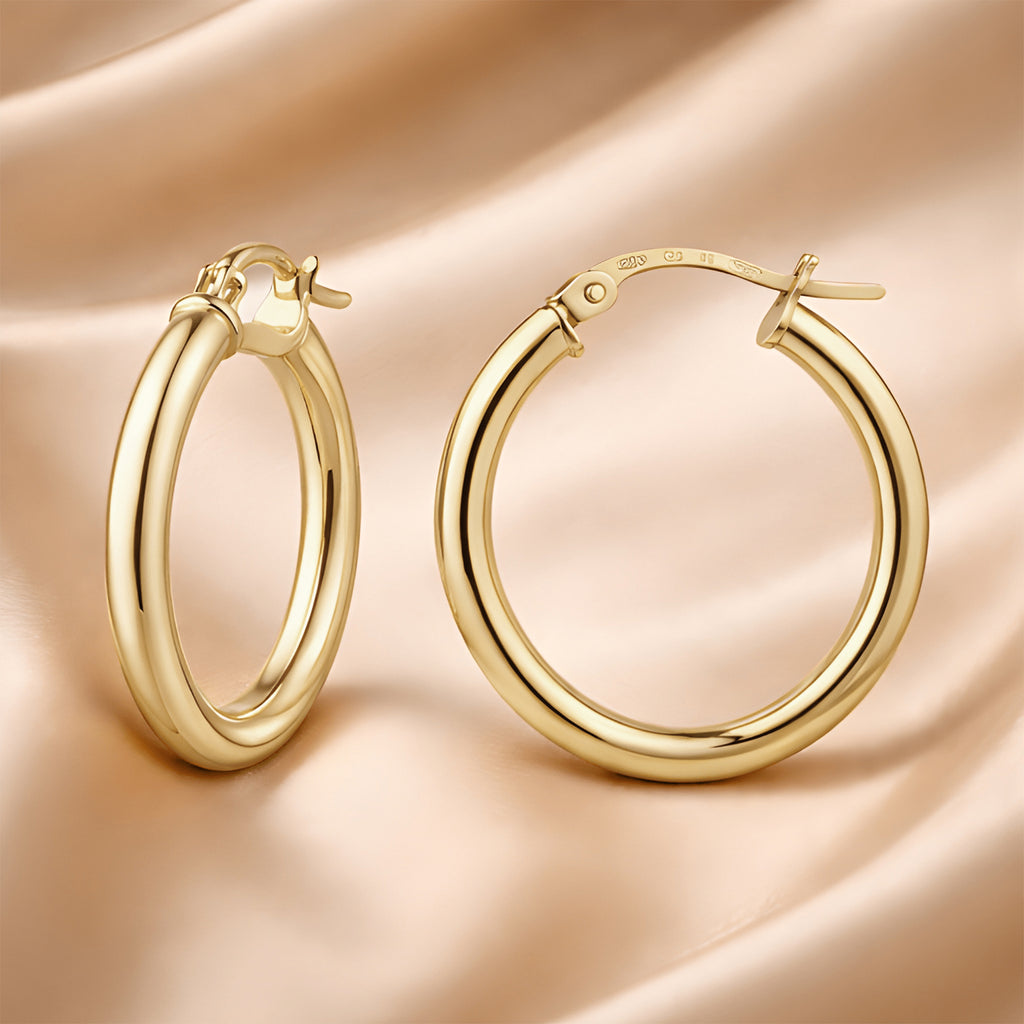 Medium Hoop Earrings - detail view | Prime Jewellery