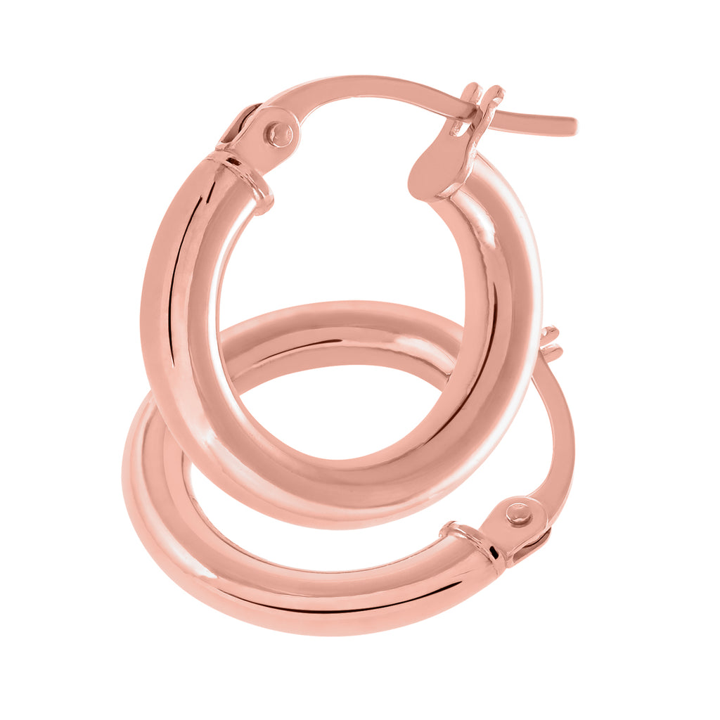 9ct Rose Gold Hoop Earrings