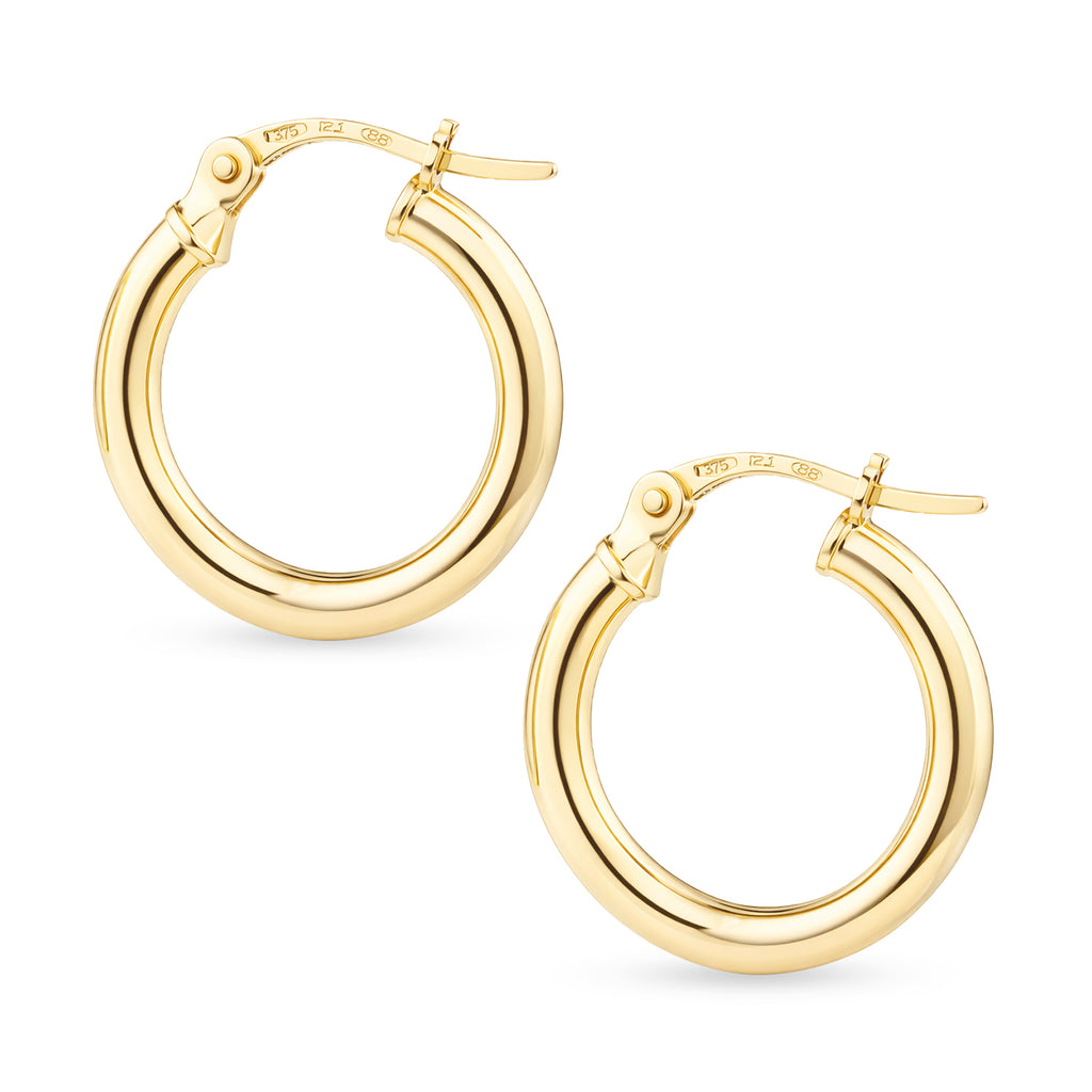 9ct Gold Polished Mini Hoop Earrings