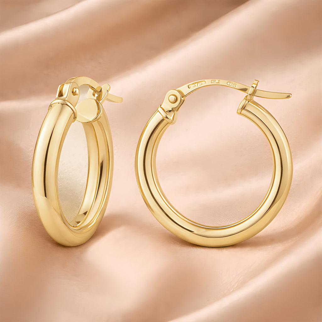9ct Gold Polished Mini Hoop Earrings