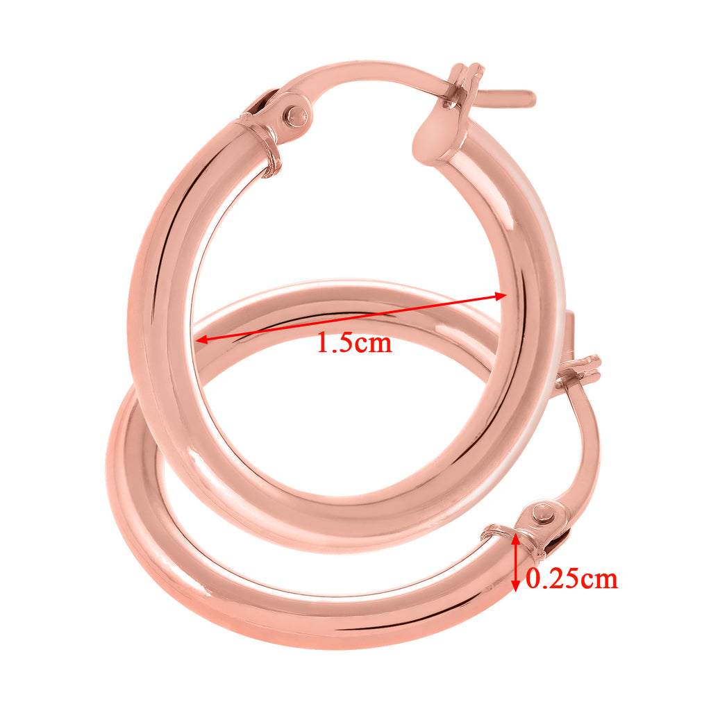 9ct Rose Gold Hoop Earrings