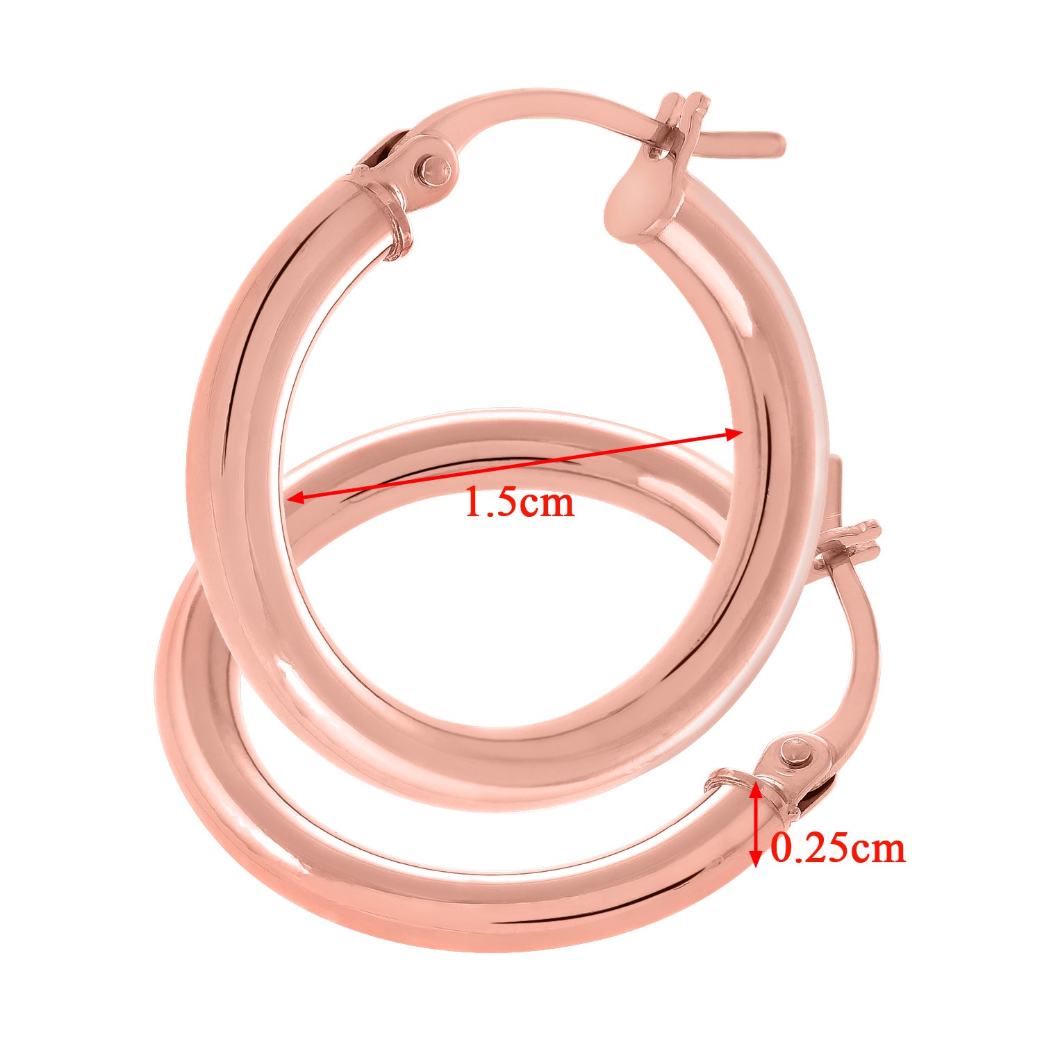 9ct Rose Gold Hoop Earrings