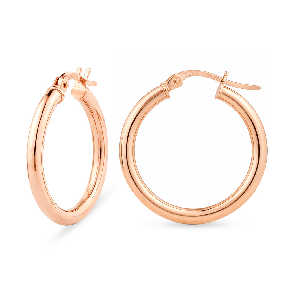 Hoop Earrings 9ct Rose Gold | Prime Jewellery
