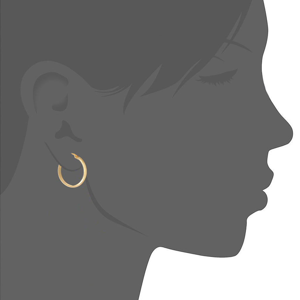9ct Yellow Gold Hoop Earrings